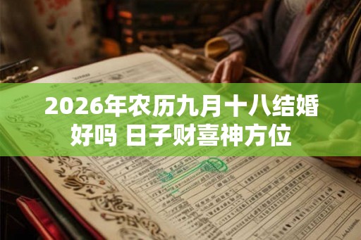 2026年农历九月十八结婚好吗 日子财喜神方位