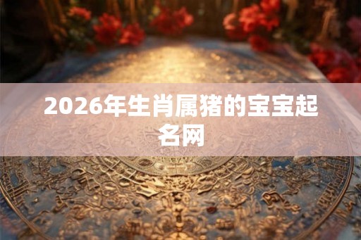 2026年生肖属猪的宝宝起名网