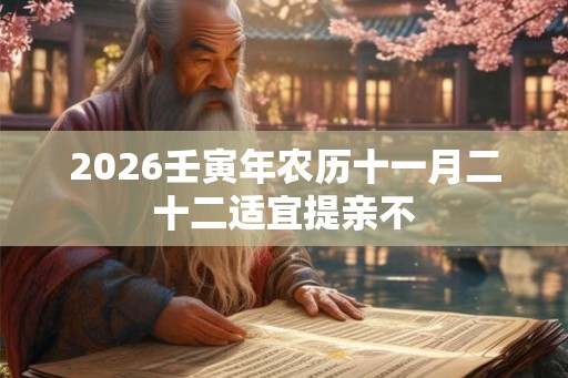 2026壬寅年农历十一月二十二适宜提亲不 2026壬寅年农历十一月二十二适宜提亲不