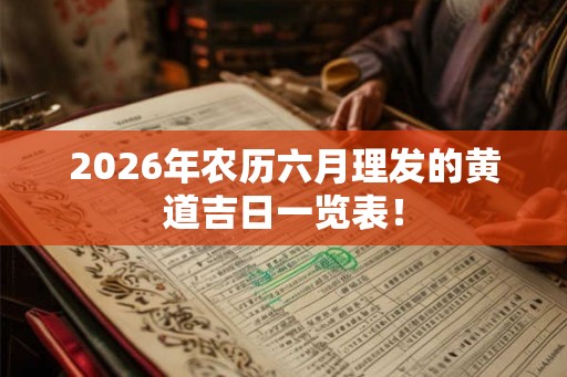 2026年农历六月理发的黄道吉日一览表！