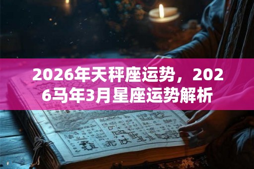 2026年天秤座运势，2026马年3月星座运势解析