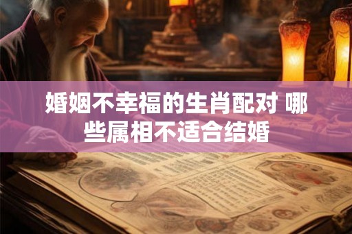 婚姻不幸福的生肖配对 哪些属相不适合结婚