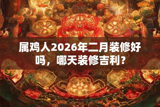 属鸡人2026年二月装修好吗,哪天装修吉利? 属鸡人2026年二月装修好吗,哪天装修吉利?