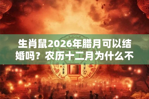 生肖鼠2026年腊月可以结婚吗？农历十二月为什么不结婚？