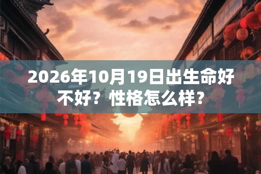 2026年10月19日出生命好不好？性格怎么样？