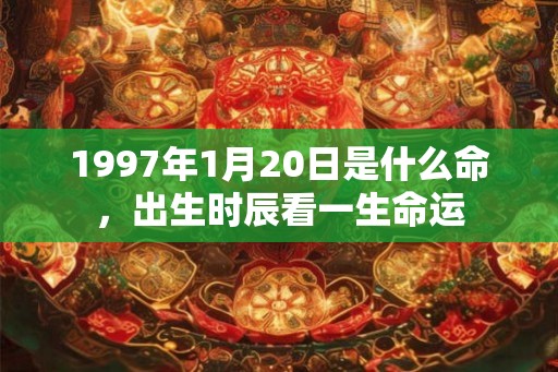 1997年1月20日是什么命，出生时辰看一生命运