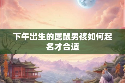 下午出生的属鼠男孩如何起名才合适