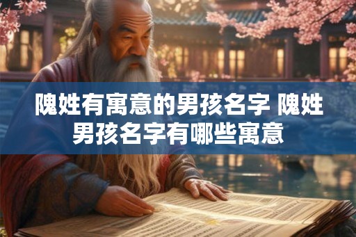 隗姓有寓意的男孩名字 隗姓男孩名字有哪些寓意 隗姓有寓意的男孩名字 隗姓男孩名字有哪些寓意