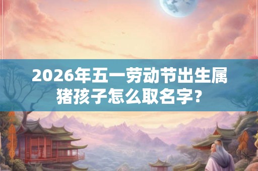 2026年五一劳动节出生属猪孩子怎么取名字? 2026年五一劳动节出生属猪孩子怎么取名字?