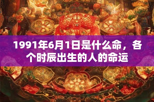1991年6月1日是什么命，各个时辰出生的人的命运
