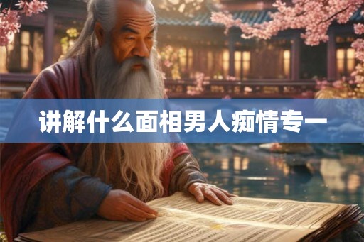 讲解什么面相男人痴情专一