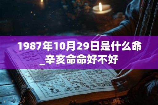 1987年10月29日是什么命_辛亥命命好不好