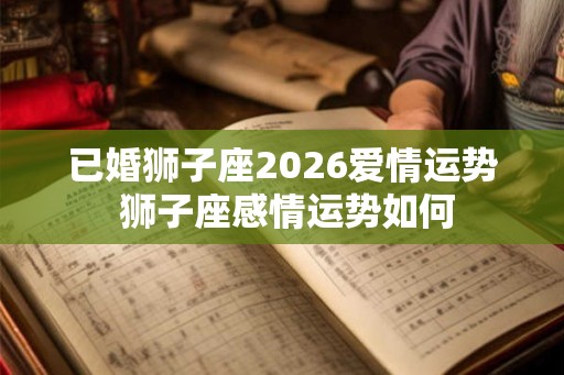 已婚狮子座2026爱情运势 狮子座感情运势如何