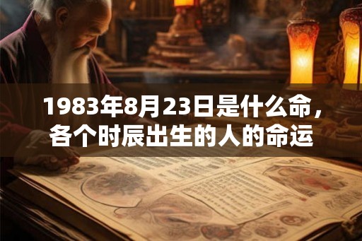 1983年8月23日是什么命，各个时辰出生的人的命运