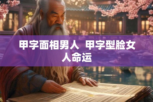 甲字面相男人  甲字型脸女人命运