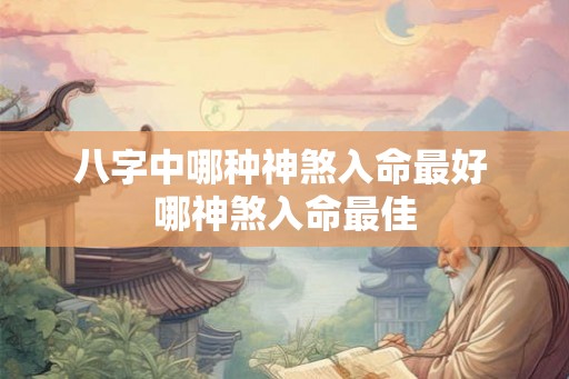 八字中哪种神煞入命最好 哪神煞入命最佳