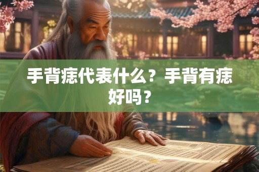 手背痣代表什么？手背有痣好吗？
