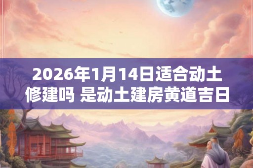 2026年1月14日适合动土修建吗 是动土建房黄道吉日吗