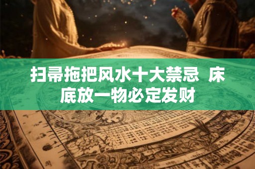 扫帚拖把风水十大禁忌 床底放一物必定发财 扫帚拖把风水十大禁忌 床底放一物必定发财
