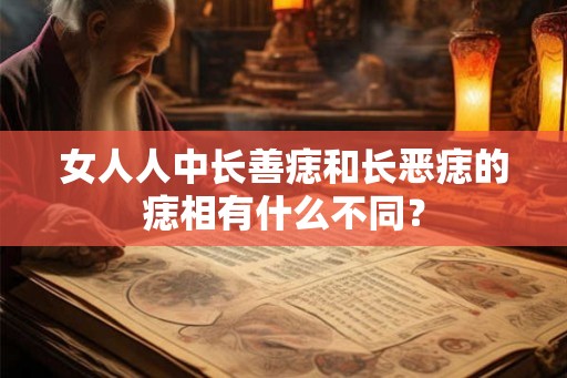 女人人中长善痣和长恶痣的痣相有什么不同？