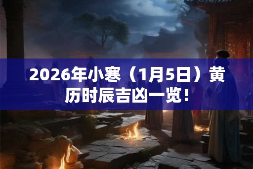 2026年小寒（1月5日）黄历时辰吉凶一览！
