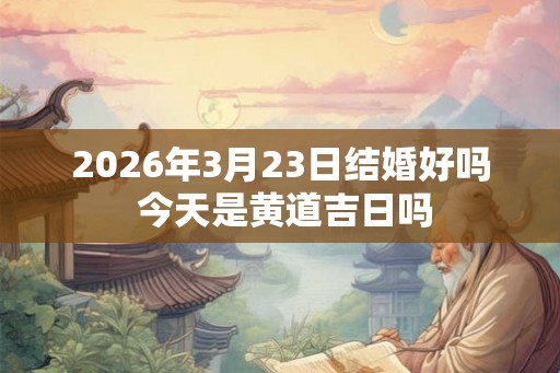 2026年3月23日结婚好吗 今天是黄道吉日吗