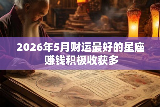 2026年5月财运最好的星座 赚钱积极收获多