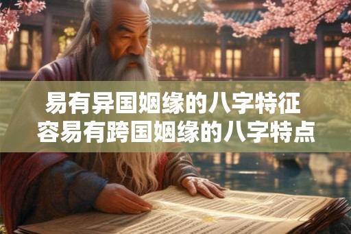 易有异国姻缘的八字特征 容易有跨国姻缘的八字特点吗