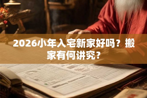 2026小年入宅新家好吗？搬家有何讲究？