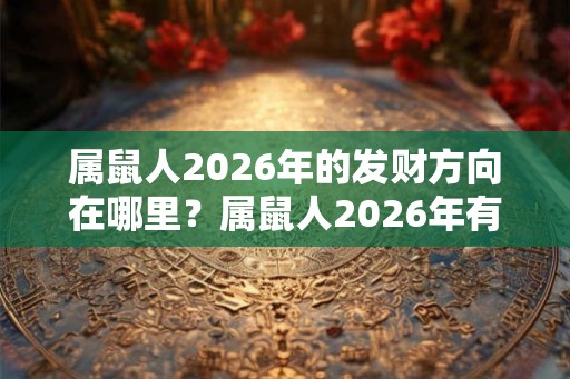 属鼠人2026年的发财方向在哪里?属鼠人2026年有一劫吗? 属鼠人2026年的发财方向在哪里?属鼠人2026年有一劫吗?