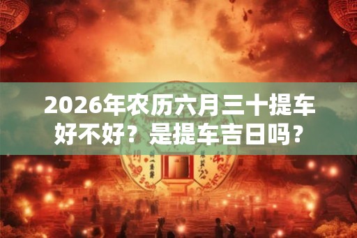 2026年农历六月三十提车好不好？是提车吉日吗？