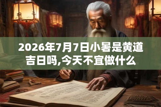 2026年7月7日小暑是黄道吉日吗,今天不宜做什么