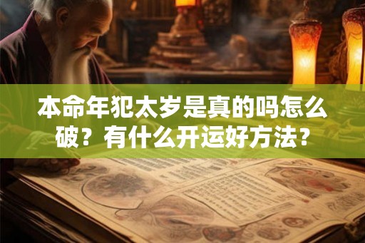 本命年犯太岁是真的吗怎么破?有什么开运好方法? 本命年犯太岁是真的吗怎么破?有什么开运好方法?