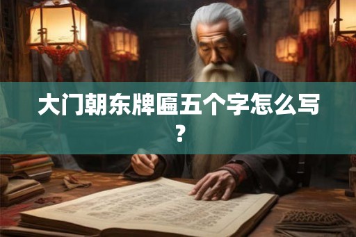 大门朝东牌匾五个字怎么写？