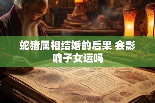 蛇猪属相结婚的后果 会影响子女运吗