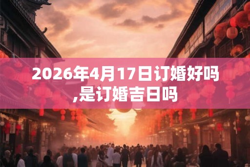2026年4月17日订婚好吗,是订婚吉日吗