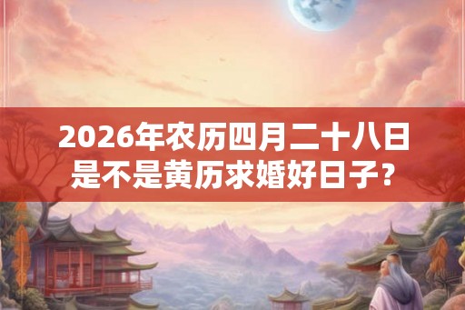 2026年农历四月二十八日是不是黄历求婚好日子？