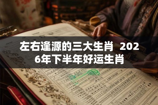 左右逢源的三大生肖 2026年下半年好运生肖 左右逢源的三大生肖 2026年下半年好运生肖