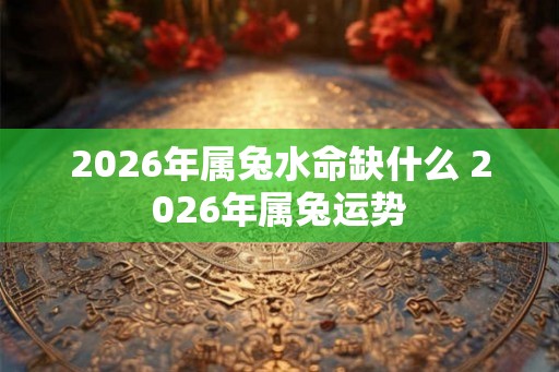 2026年属兔水命缺什么 2026年属兔运势