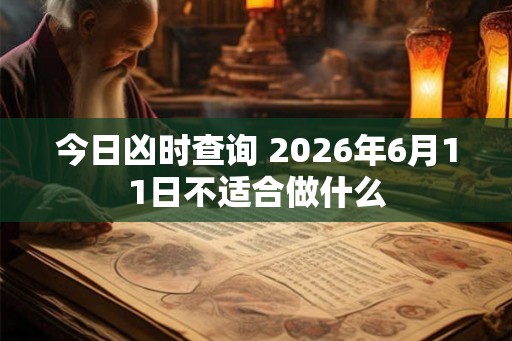 今日凶时查询 2026年6月11日不适合做什么
