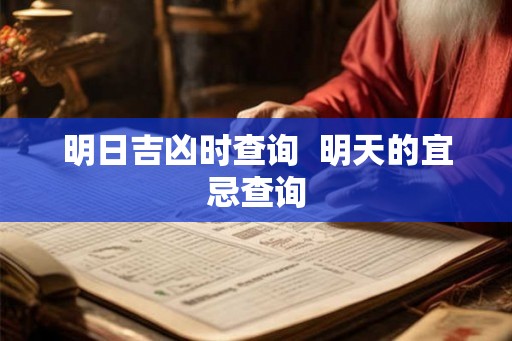 明日吉凶时查询  明天的宜忌查询
