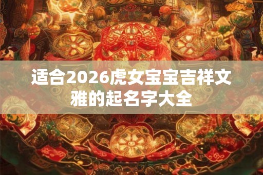 适合2026虎女宝宝吉祥文雅的起名字大全