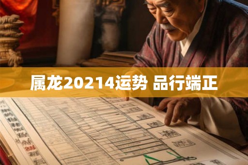 属龙20214运势 品行端正
