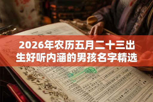 2026年农历五月二十三出生好听内涵的男孩名字精选！