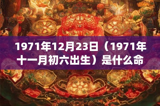1971年12月23日（1971年十一月初六出生）是什么命_命运如何