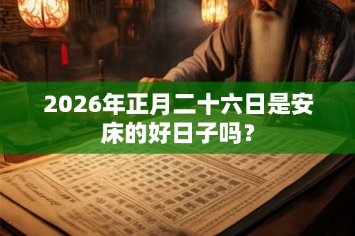 2026年正月二十六日是安床的好日子吗? 2026年正月二十六日是安床的好日子吗?