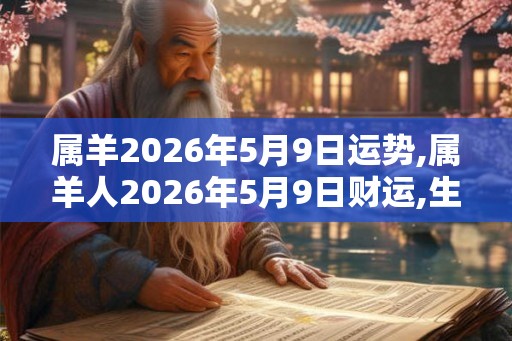 属羊2026年5月9日运势,属羊人2026年5月9日财运,生肖羊2026年5月9日运势