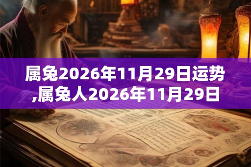 属兔2026年11月29日运势,属兔人2026年11月29日财运,生肖兔2026年11月29日运势