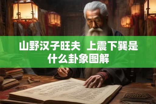 山野汉子旺夫 上震下巽是什么卦象图解 山野汉子旺夫 上震下巽是什么卦象图解