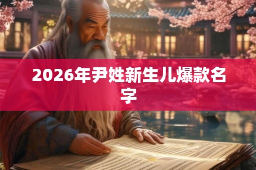 2026年尹姓新生儿爆款名字